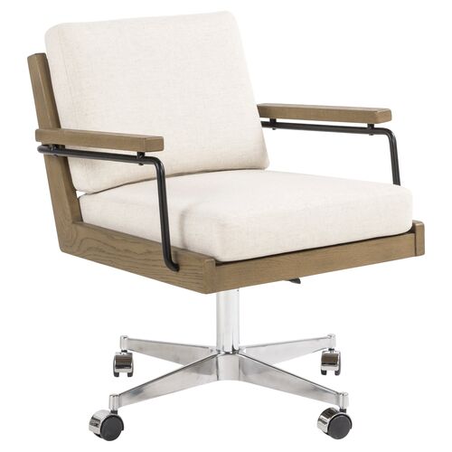 Vince Desk Chair, Flax~P77630219