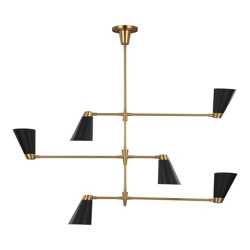 Signoret Large Chandelier, Burnished Brass Signoret Large Chandelier, Burnished Brass~P77632176