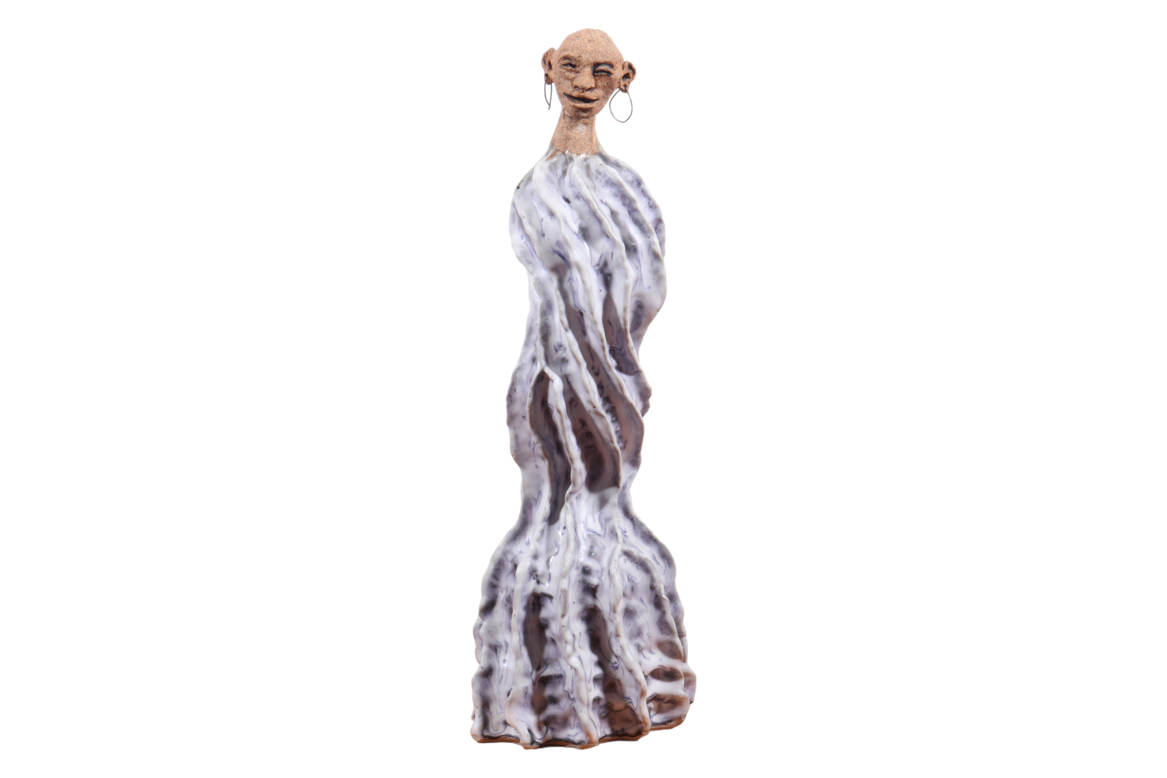 Figural Wave Woman Ceramic Sculpture~P77669497