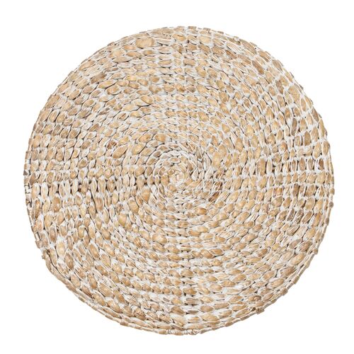 15" Round Everyday White Wash Placemat, Set of 4 15" Round Everyday White Wash Placemat, Set of 4