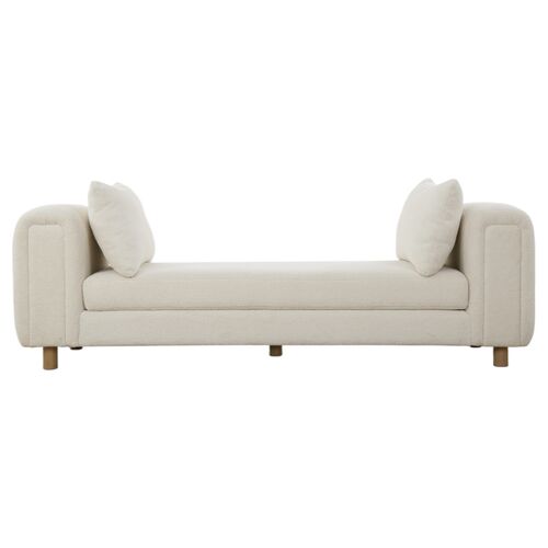 Lucienne Oversized Bench, White Lucienne Oversized Bench, White