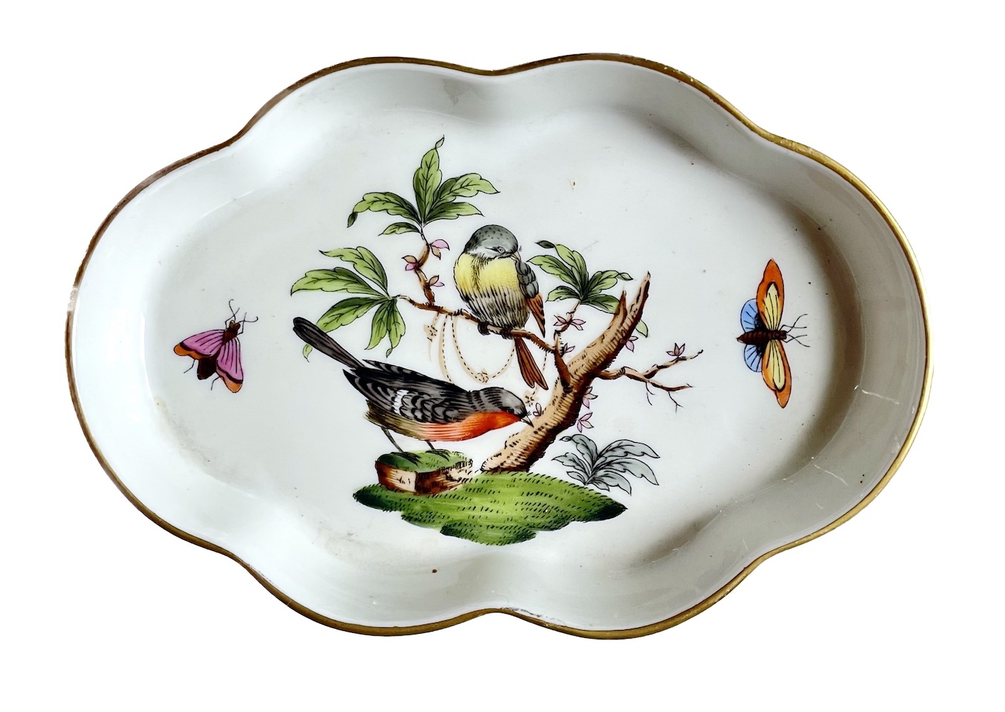Herend Wildbird & Butterfly Dish~P77679936