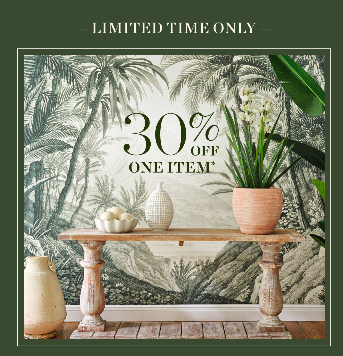 30 Percent Off One Item