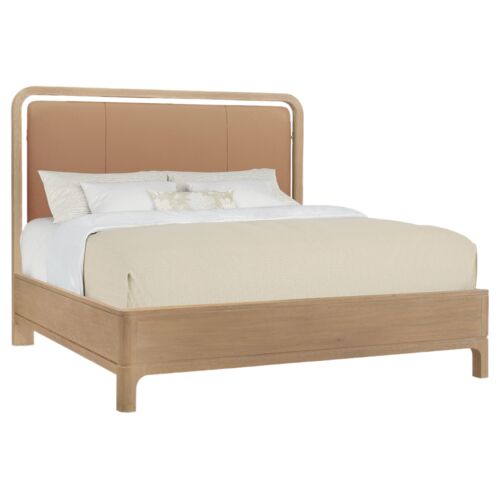 Banyon Bay Leather Upholstered Panel Bed