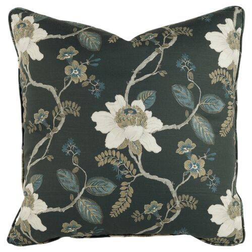 Kerrigan Floral Pillow, Indigo