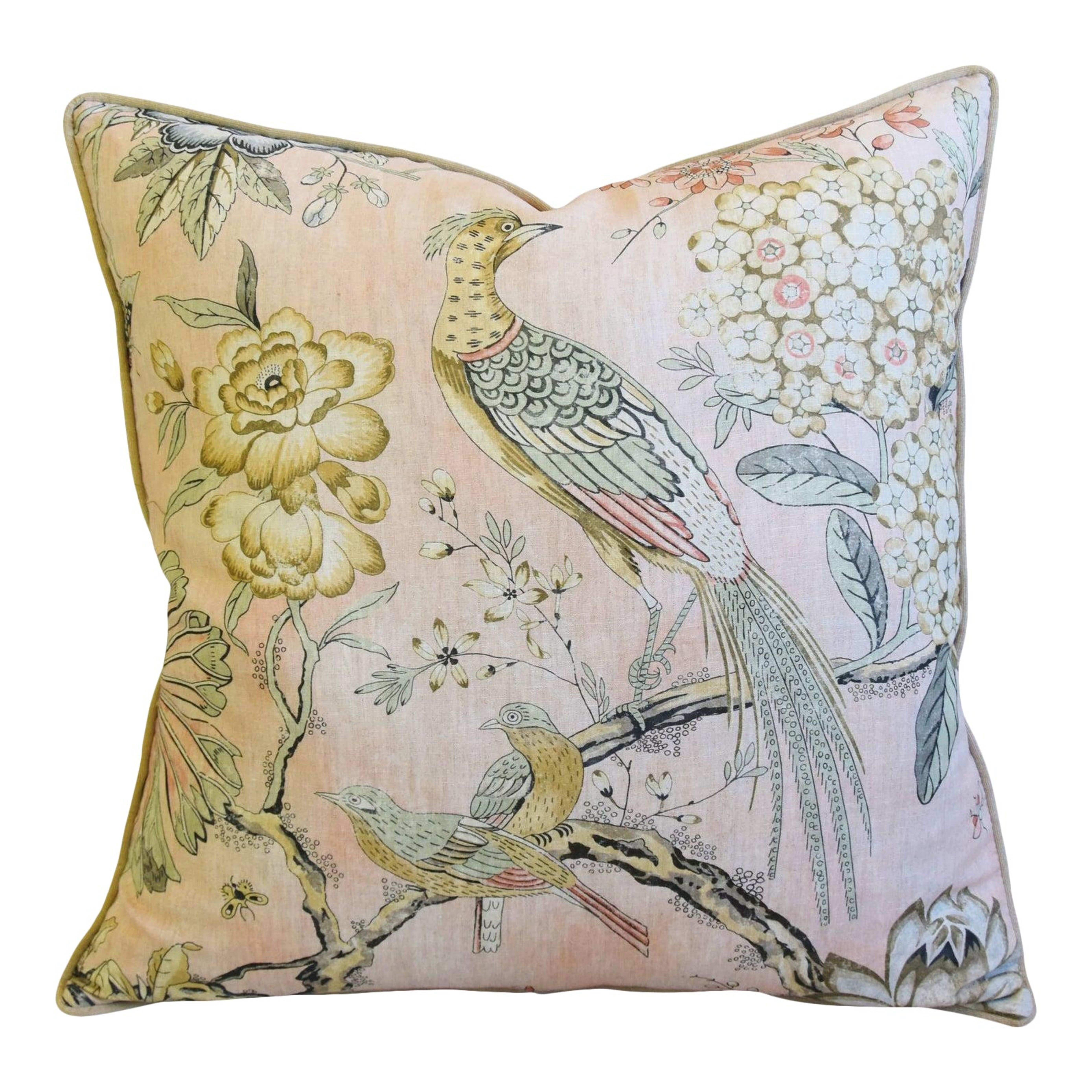 Blush Anna French Thibaut Floral Pillow Blush Anna French Thibaut Floral Pillow~P77639391