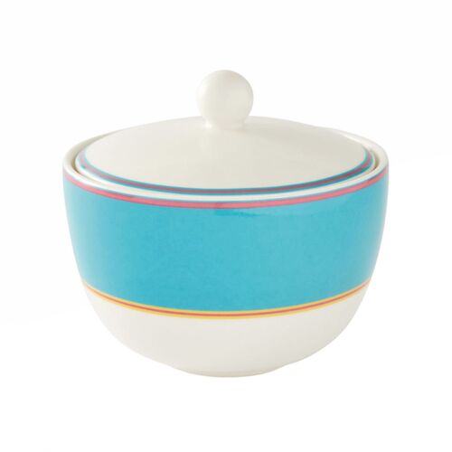 Calypso Covered Sugar, Turquoise Calypso Covered Sugar, Turquoise