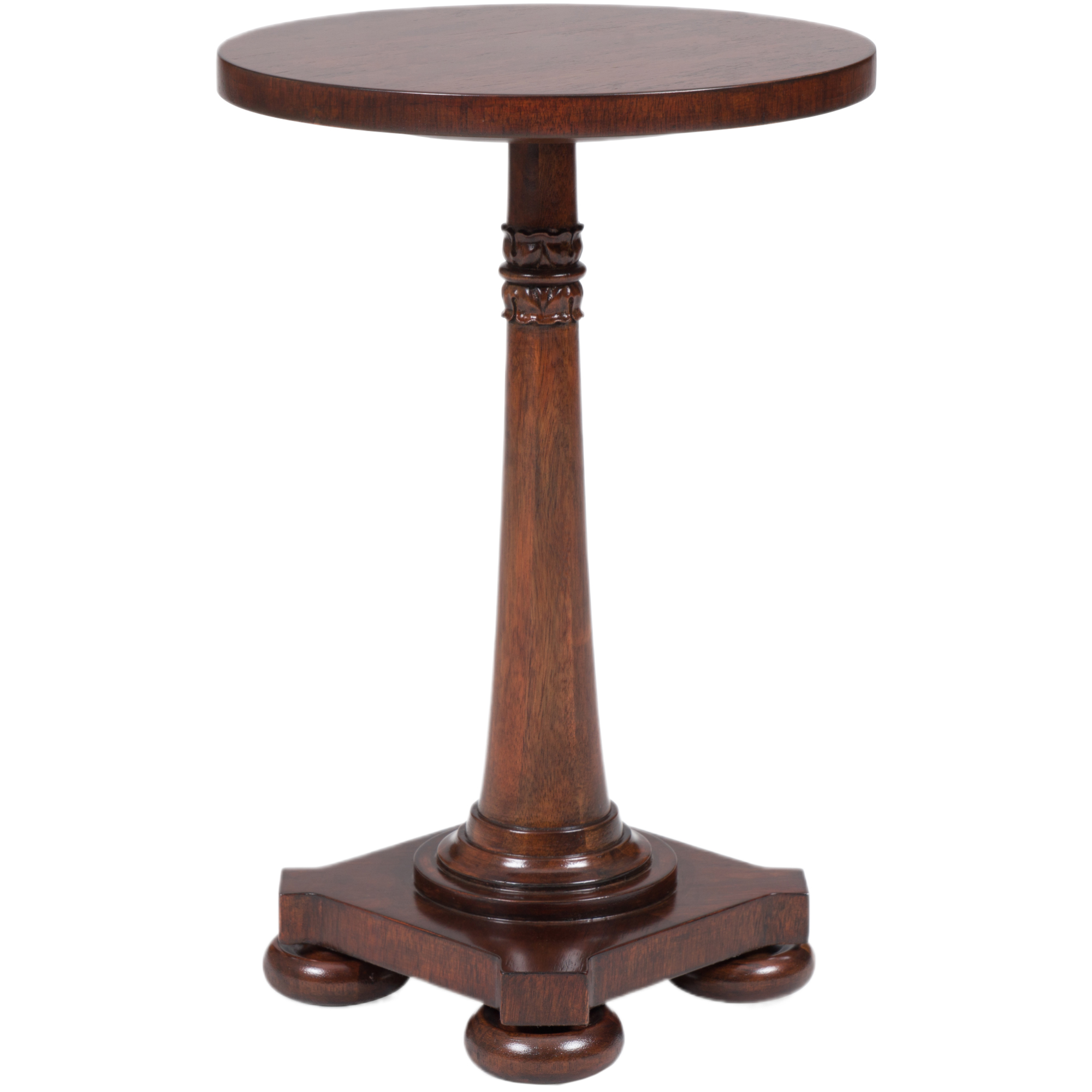 Bun Foot Drinks Table, Brown Beech