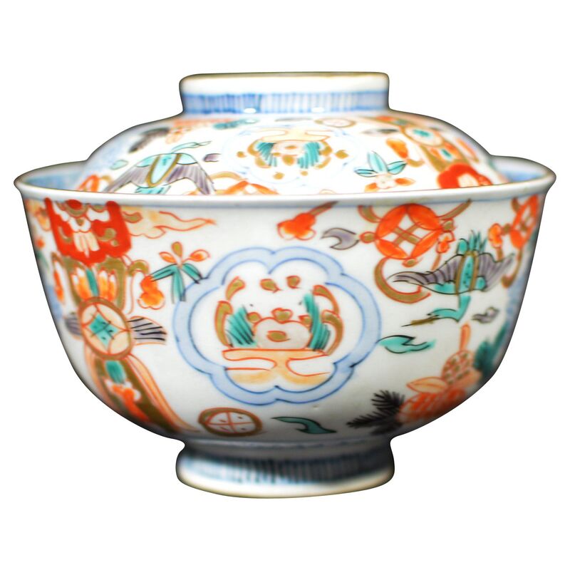 Antique Imari Bowl w/ Cover