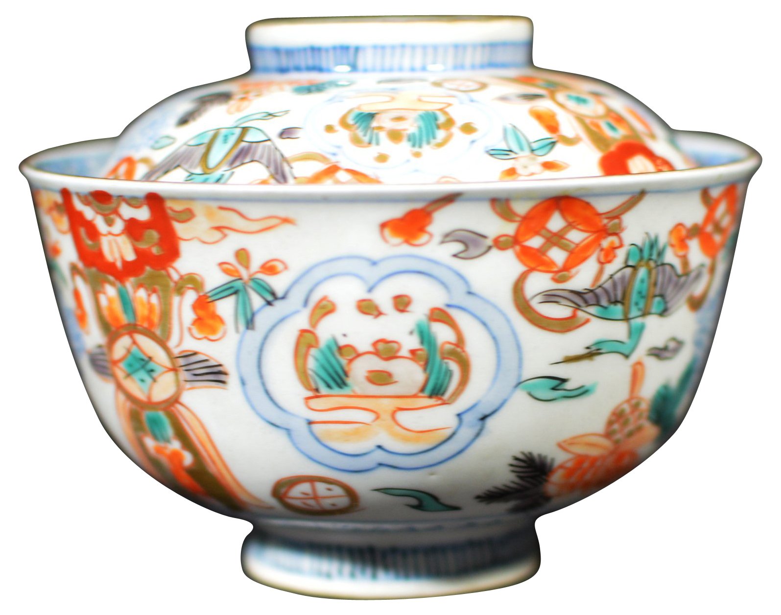 Antique Imari Bowl w/ Cover~P77300447