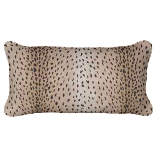 Doeskin 12x20 Lumbar Pillow, Natural/Brown~P77655920