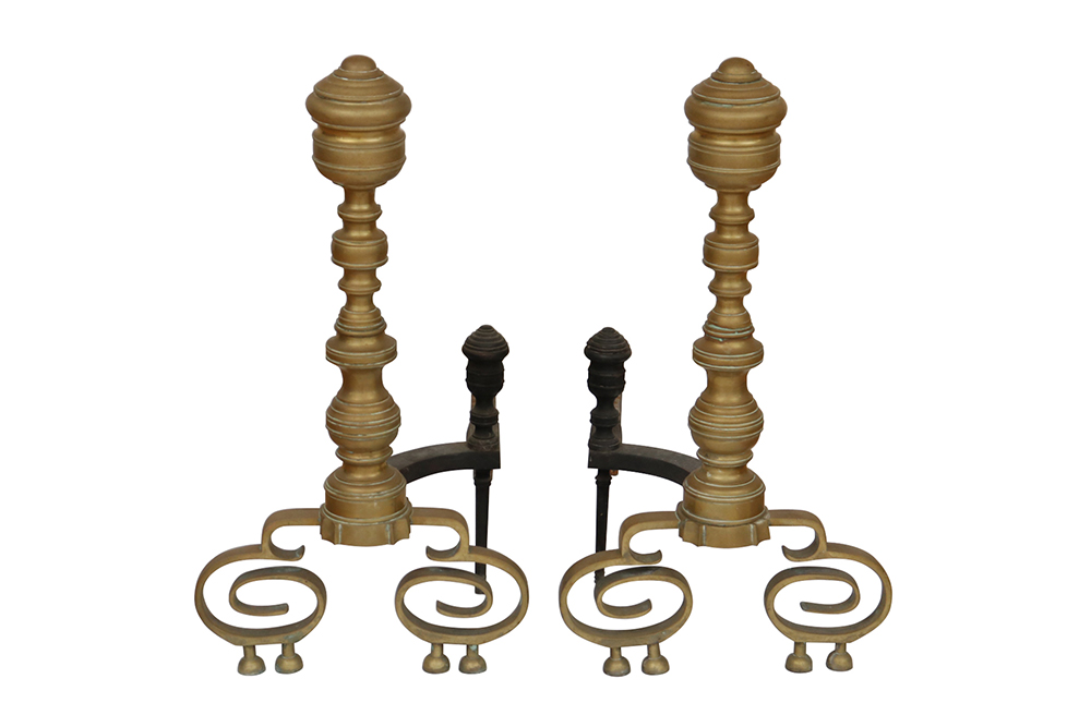 Antique American Empire Andirons, a Pair~P77645758