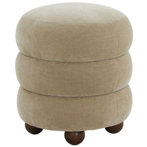 Rhovan Round Performance Velvet Ottoman Rhovan Round Performance Velvet Ottoman
