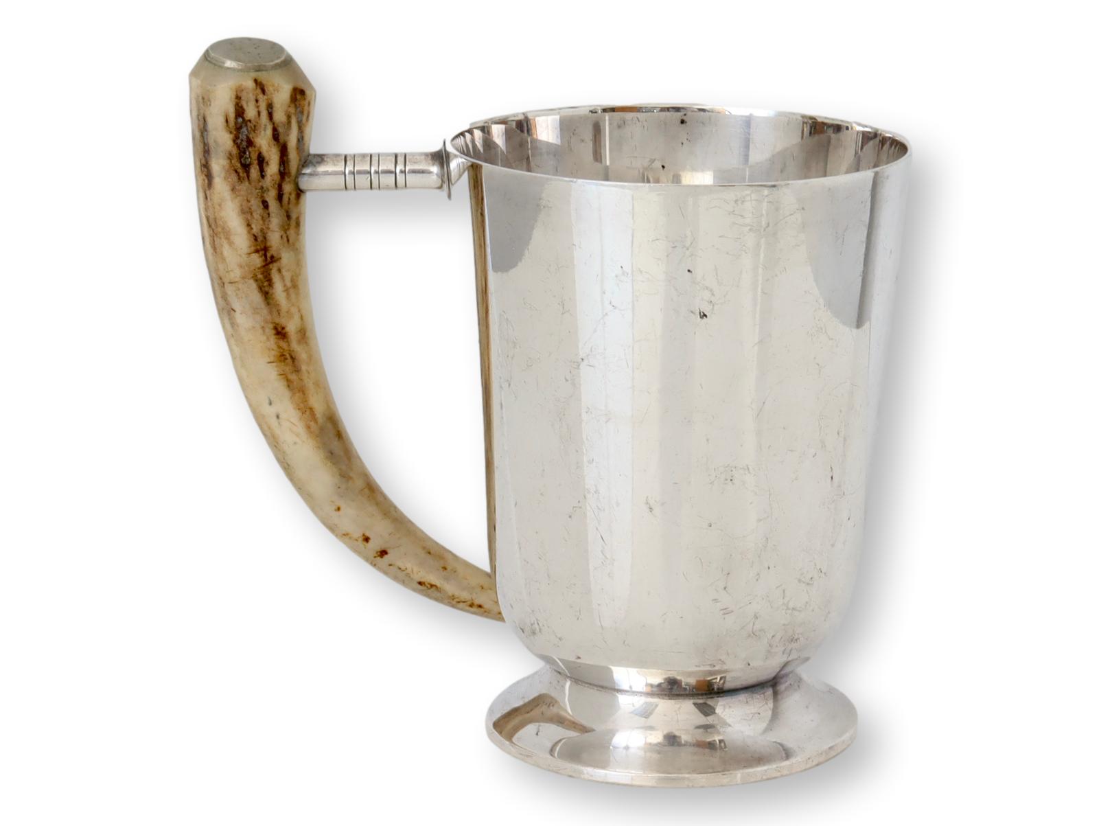 Vintage Stag-Horn Handle Ale Tankard~P77675728