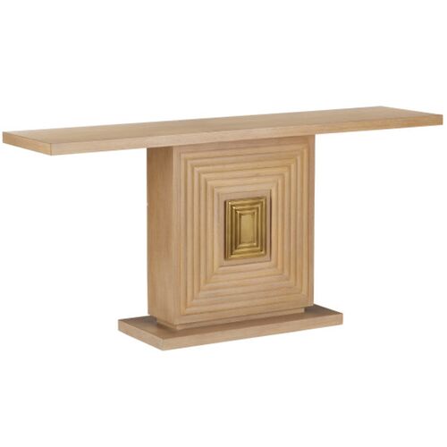 Morombe Washed Oak Console Table, Natural