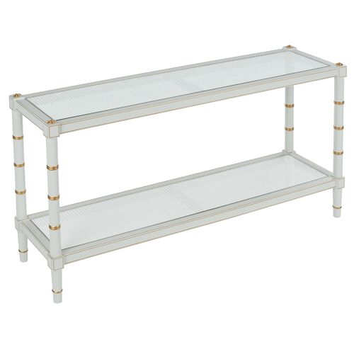 Conner Cane Console Table