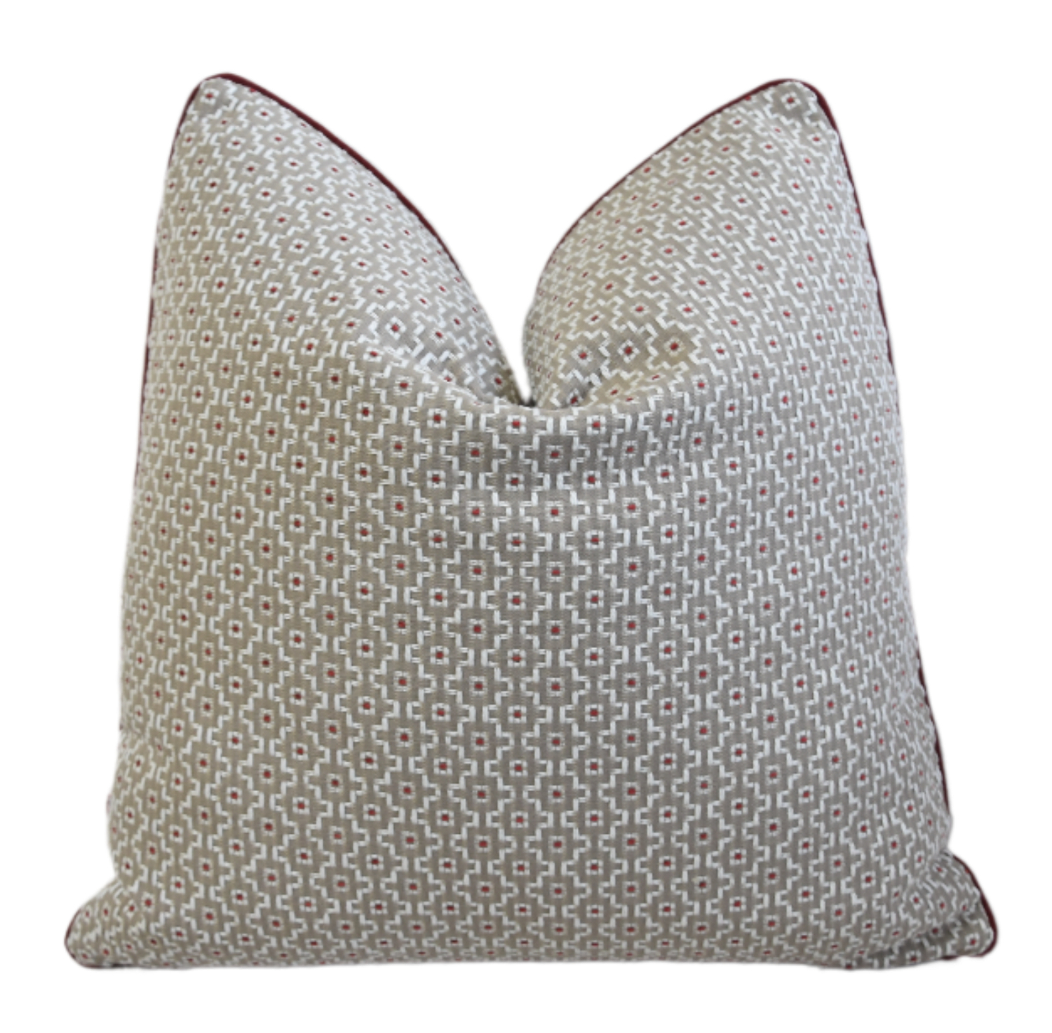 Designer Embroidered Check Modern Pillow Designer Embroidered Check Modern Pillow~P77758995
