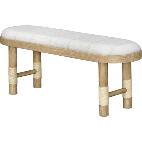 Esmarca Wooden Cord Wrapped Bench