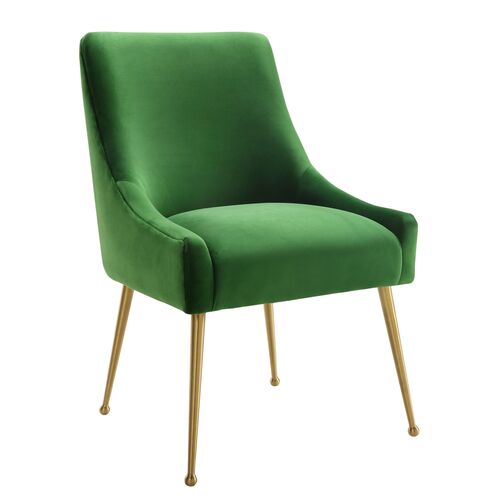 Georgia Side Chair, Green Velvet~P62338424