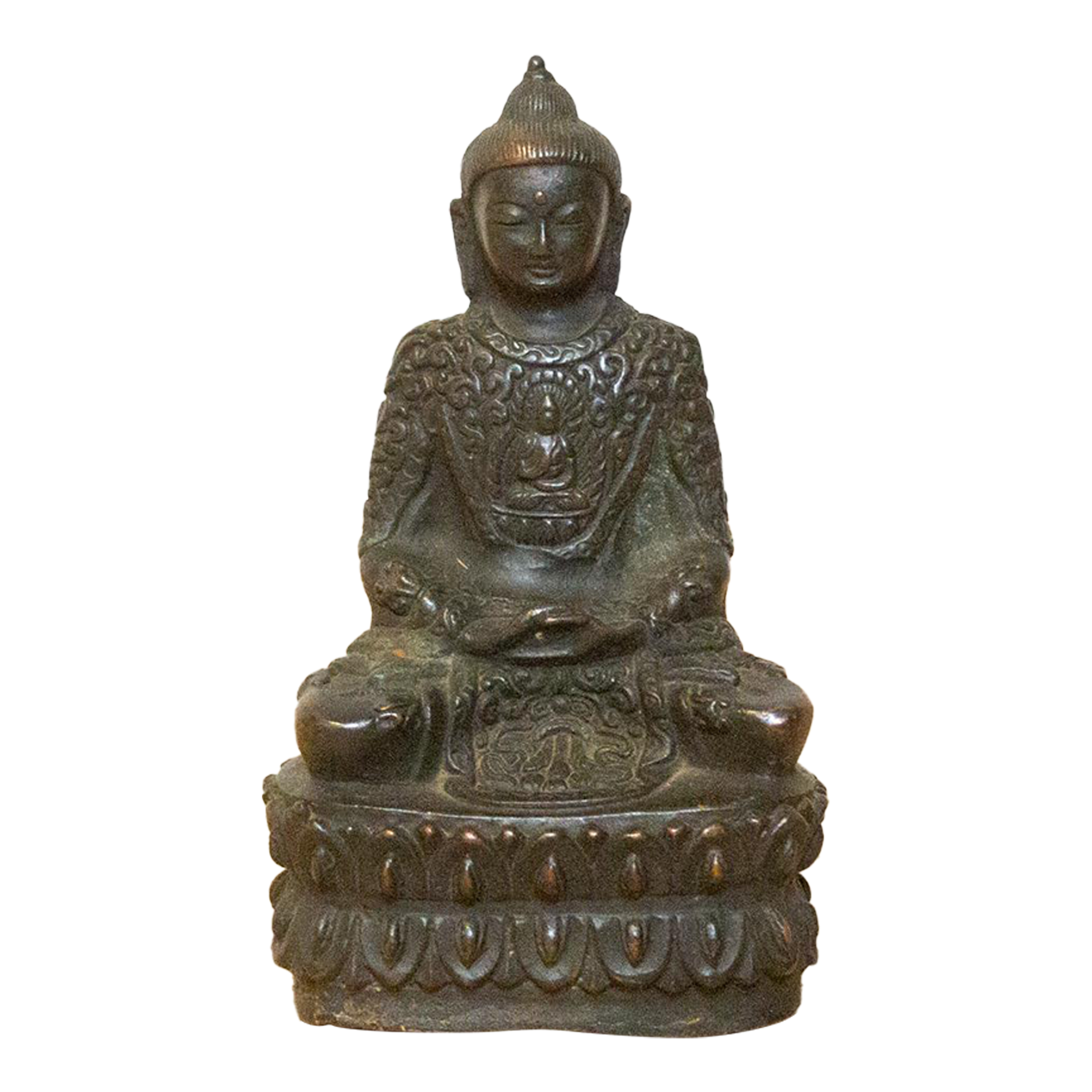 Small Vintage Repurposed Metal Buddha~P77684243