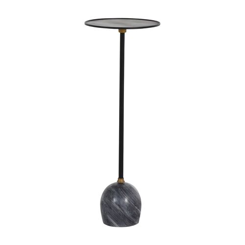 Neil Marble Drinking Table, Black