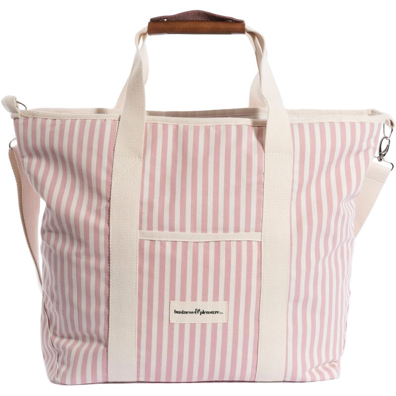 Lauren's Cooler Tote Bag, Pink Stripe
