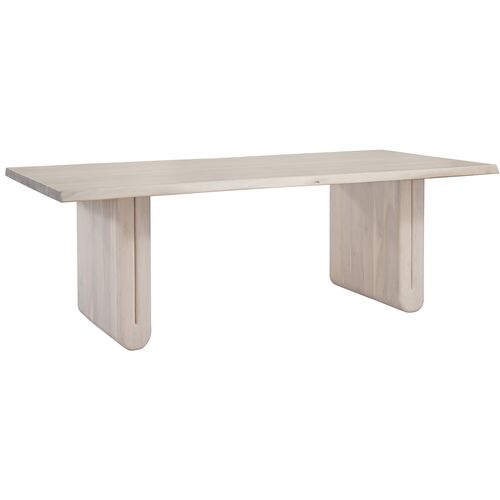 Azriel 88" Rectangular Dining Table, White Wash