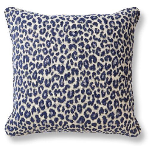Shira 20x20 Pillow, Leopard Indigo~P77587142