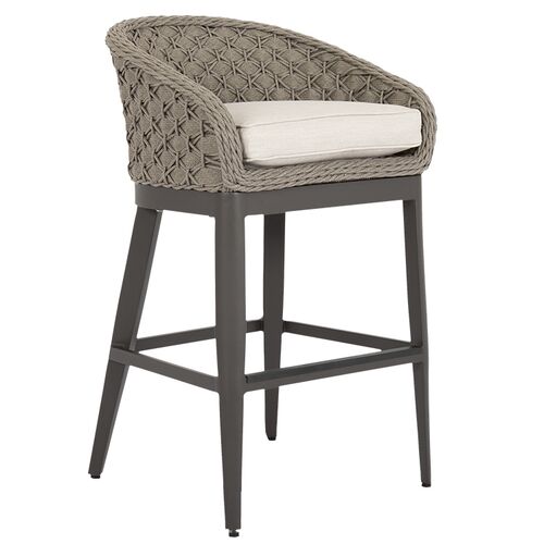 Vevina Outdoor Aluminum/Rope Barstool