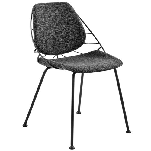 S/2 Florine Side Chairs, Black