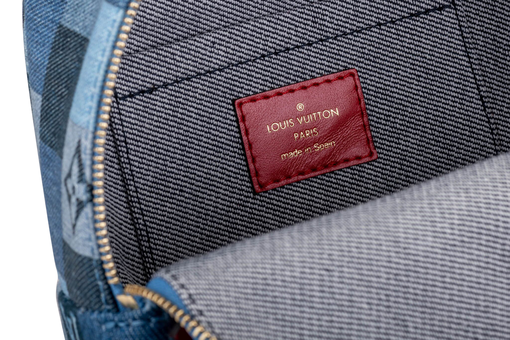 Backpack Louis Vuitton Black in Denim - Jeans - 32670136