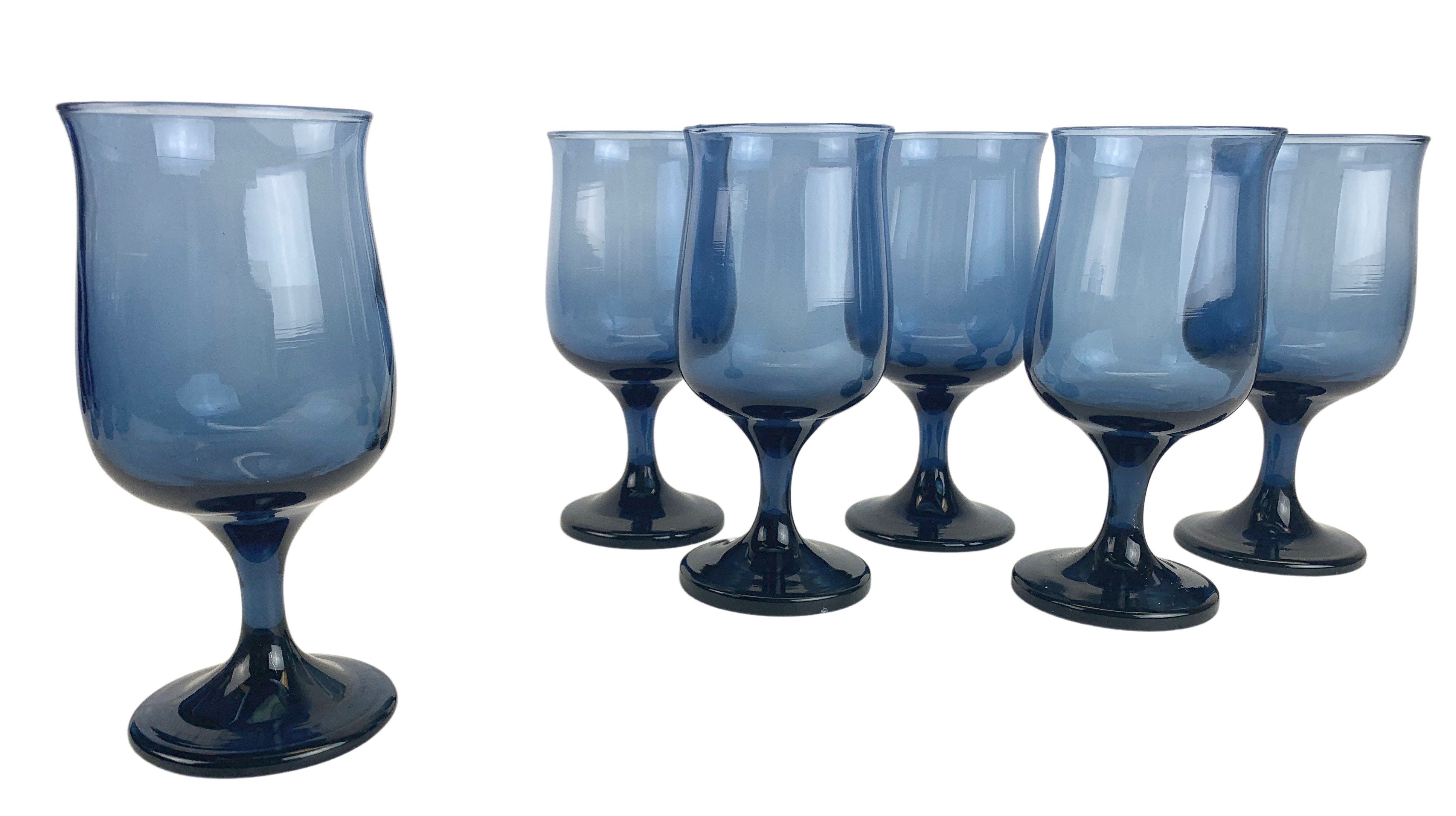 Sapphire Glass Goblets, S/6~P77614385
