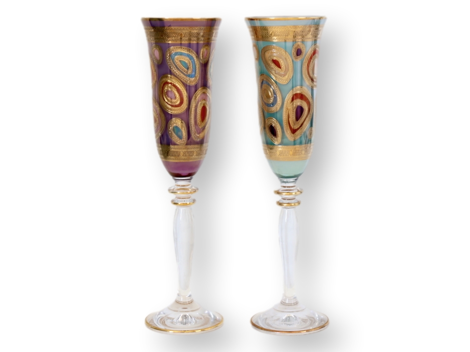 Vietri Regalia Champagne Toasting Flutes~P77746701
