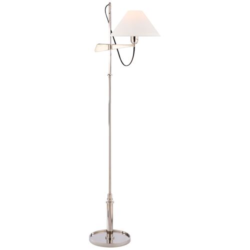 Hargett Bridge Arm Floor Lamp, Polished Nickel Hargett Bridge Arm Floor Lamp, Polished Nickel