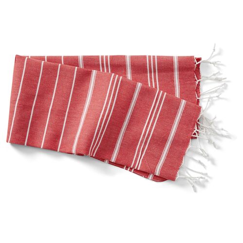 Basic Hand Towel, Red/White~P77335476