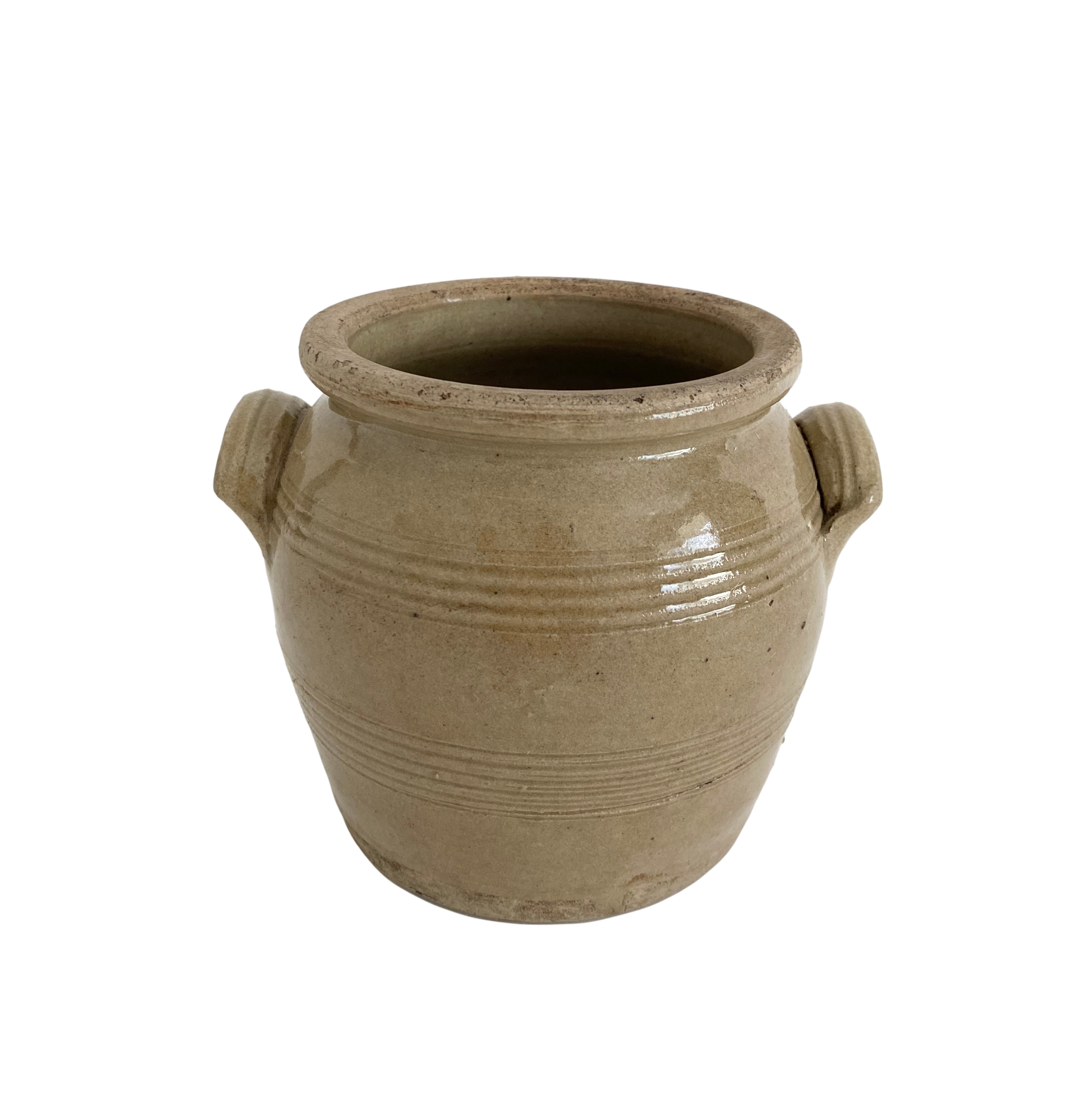 Antique French Gray Confit Pot~P77668447