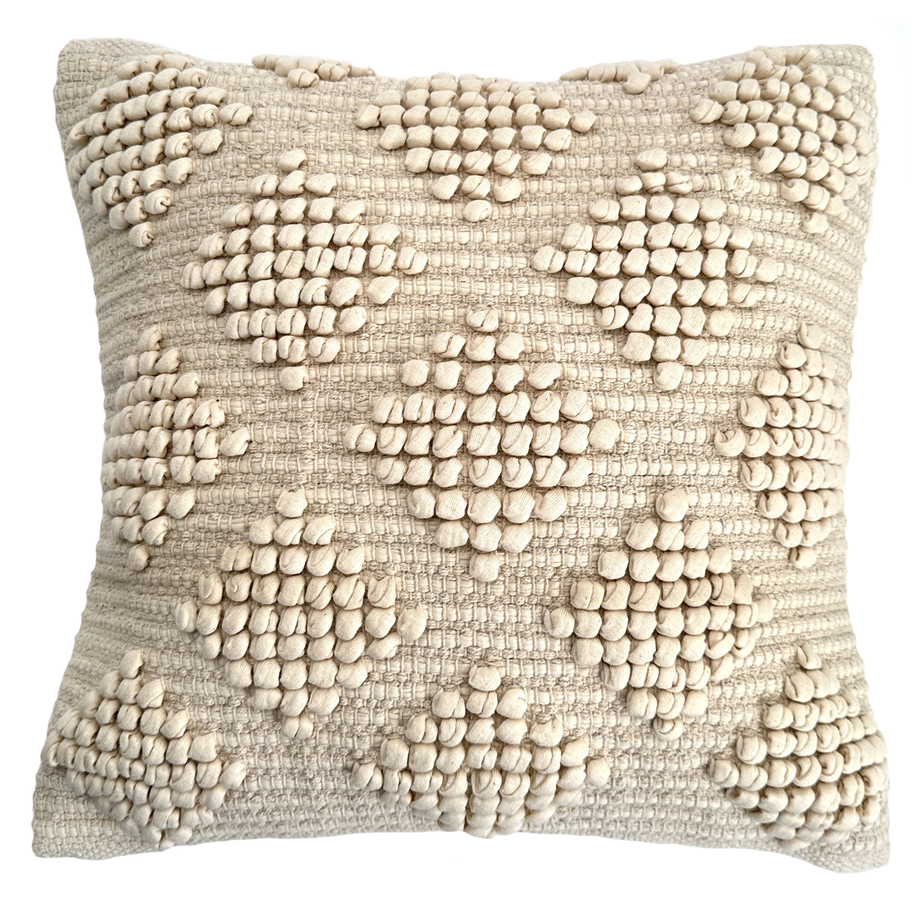 Bit of Meraki, Kunbi Throw Pillow Cover, Cream, 18" Bit of Meraki, Kunbi Throw Pillow Cover, Cream, 18"
