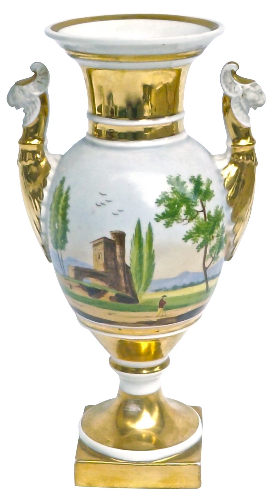 Antique Porcelain Gryphon Urn~P77004663