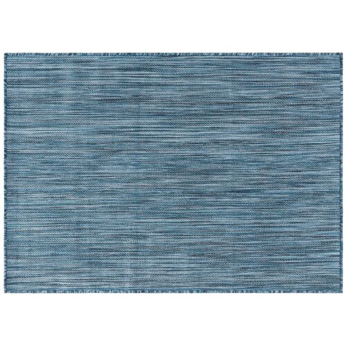 Beach House Solid Outdoor Rug, Blue~P111124177