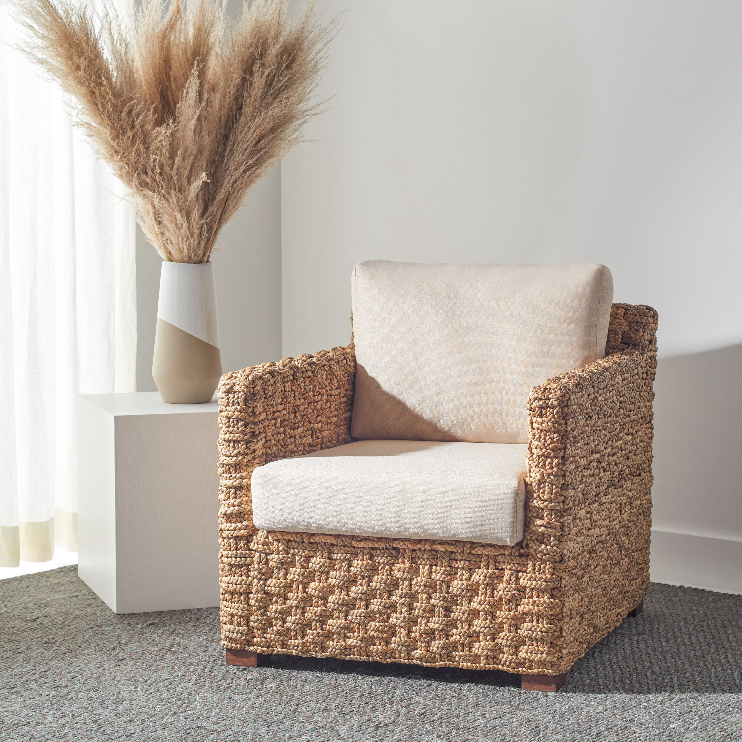 Cannes Water Hyacinth Chair, Natural/Beige | One Kings Lane