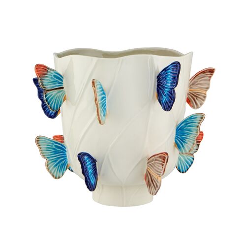 "Cloudy Butterflies" By Cláudia Schiffer Vase, Multi