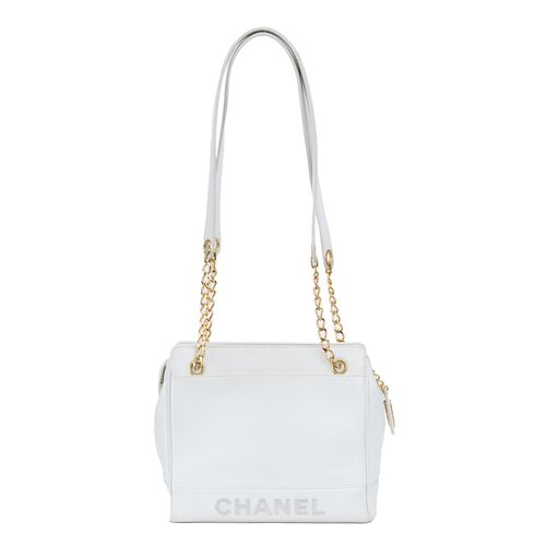 Chanel Black Ruthenium CC Logo Square Stitched Tassel Shoulder Hobo Bag