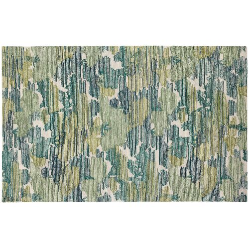 Ladycross Hand Hooked Wool Rug, Green