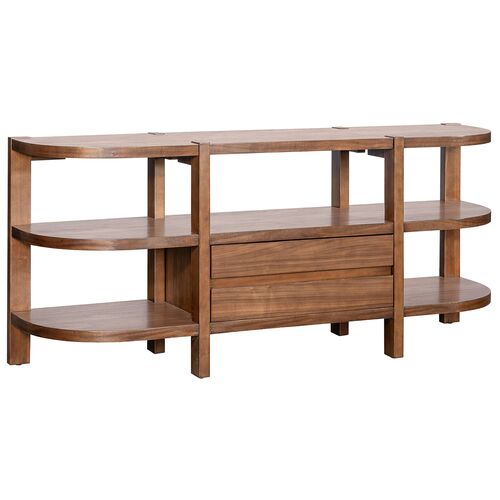 Nyomi Console Table, Warm Walnut