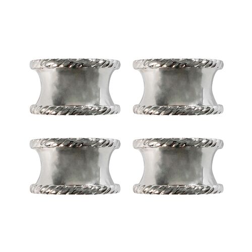 S/4 Graham Napkin Rings, Silver