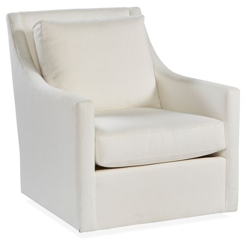 Fairfax Swivel Accent Chair, White Crypton~P77368172