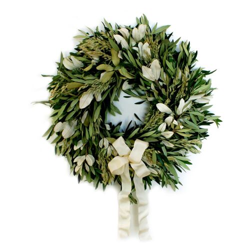 20" Olive &amp; Integrefolia Wreath, Dried~P75635827