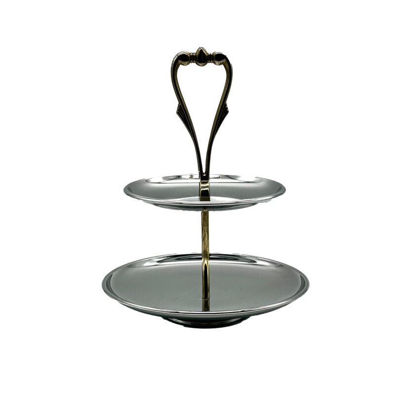 1950s Chrome 2-Tier Serving Stand