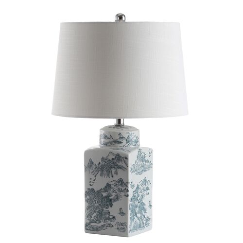 Kailor Chinoiserie Ceramic Table Lamp, Blue/White Kailor Chinoiserie Ceramic Table Lamp, Blue/White