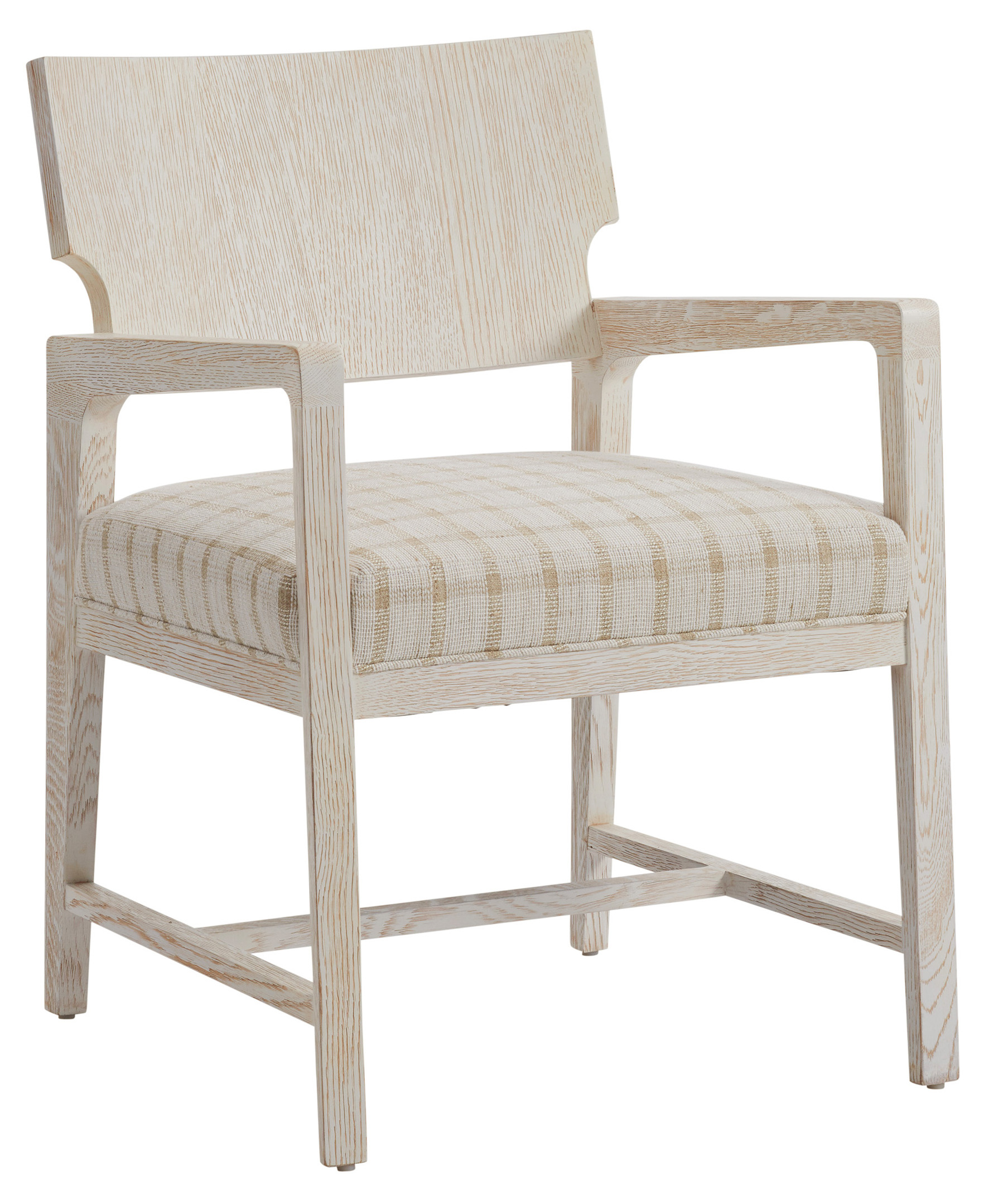 Carmel Ridgewood Dining Chair, Winter-White/Camel | One Kings Lane